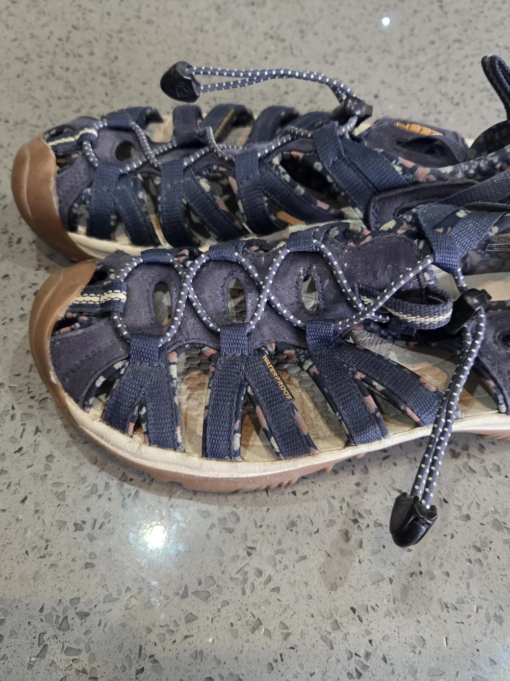 Keen Navy Blue and Brown Men's Closed-Toe Outdoor Sandals